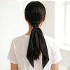 Spring Satin Knot Triangle Scarf: Solid Color Hair Accessory for Women & Girls