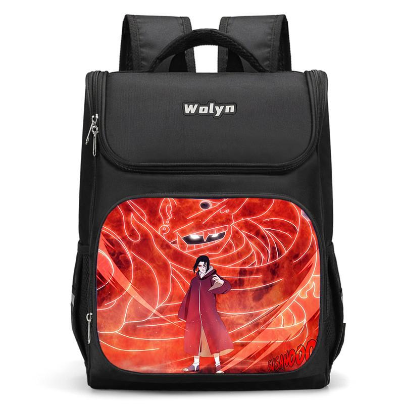 Large Capacity Naruto Sasuke Backpack For Boys And Girls 3d Double Layer