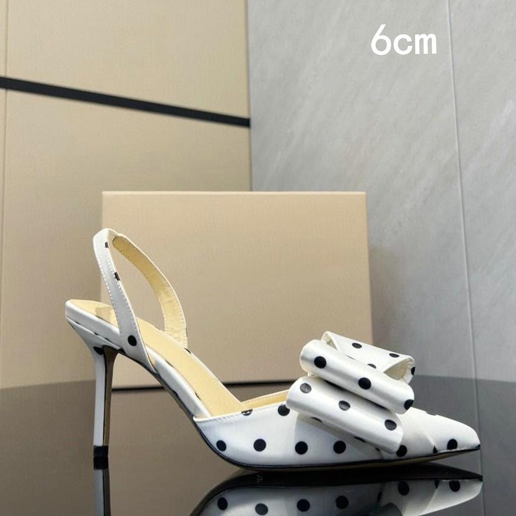 Fashion Bow Pointed-Toe Stiletto High Heels For Women 2025 Summer New Style French Elegant And Stylish Back-Strap Flip-Flops