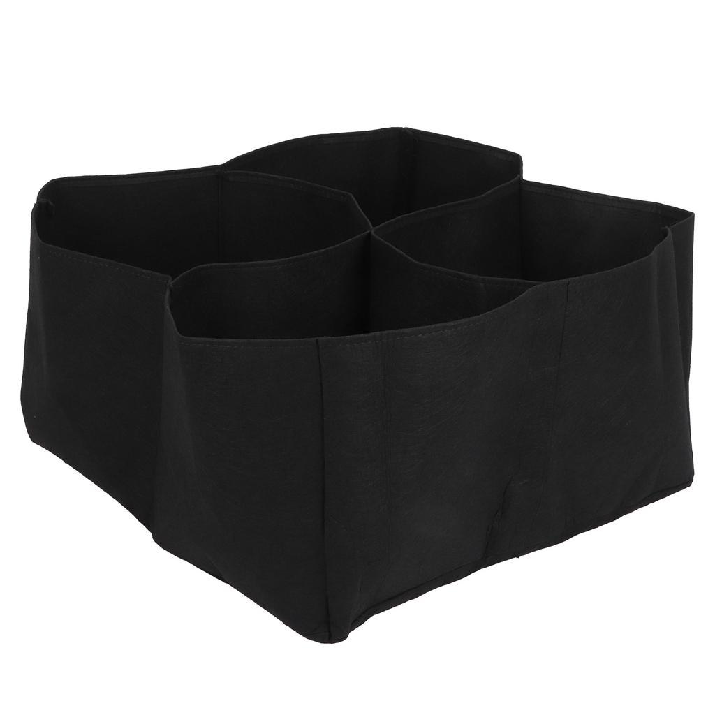 60x60x30CM 4 Compartimente Grilate Jardineră de Grădină Ridicată Sac de Plantare Cultivare Sac pentru Plante Legume