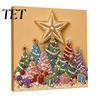 Seasonal Handmade Wall Decor Christmas Faux Pearl Art Kit, DIY Santa Tree Painting Creative Home Decorations 3D Holiday Craft Kit for Adults,