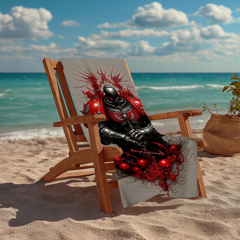Ultra-Soft Beach Towel with Warhammer 40k Theme,Ideal for Pool - Camping, Diving - Perfect Travel Essential, Vibrant Beach Towel.