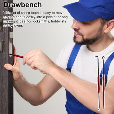 Hook Pick Set Puller Remover with Non-Slip Handle High Durability Detachable Design