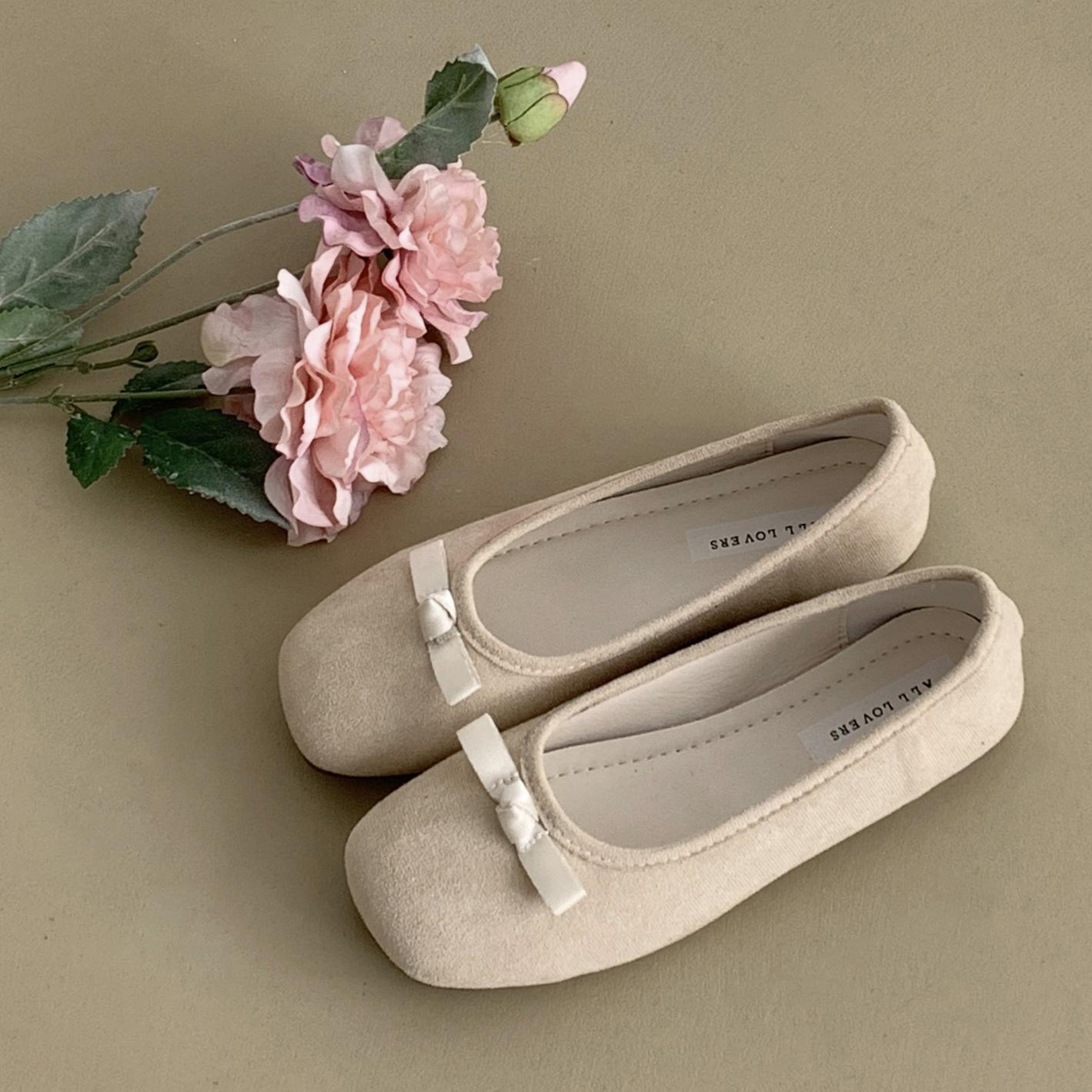 

Fashion Women s Round Toe Loafers Flats Fashion Casual Elegant Soft Comfortable Classic Office Shoes with Butterfly-Knot 35 бежевый