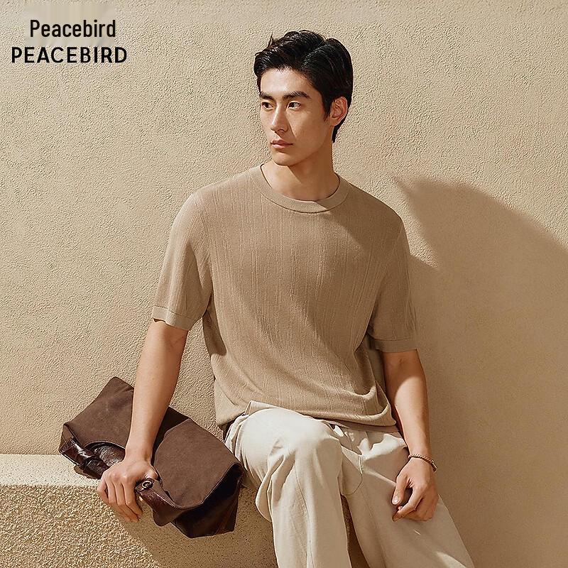 PEACEBIRD Men s Lyocell Round Neck Short Sleeve T-shirt 3XL