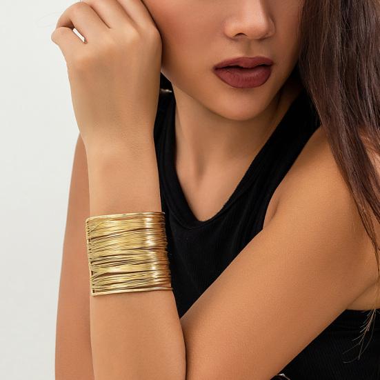 3Pcs/Set Arm Bracelets, C-Shaped Adjustable Open Bangles, Metal Electroplated Stackable Arm Cuffs, Metal Electroplated Bracelets for Women