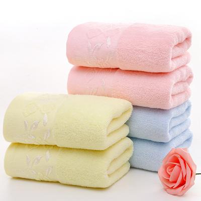 100% Cotton 32-thread Towel for Face Washing, Thick Rose-patterned Towel, Daily-use Face Towel
