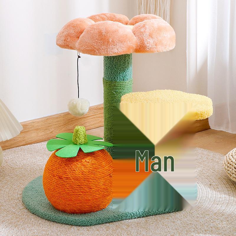 Compact Cross-Border Cat Climbing Frame: Large Cat Tree with Integrated Cat Nest, Space-Saving Design, Foreign Style