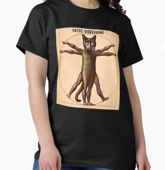CAT GATTO VITRUVIANO - VITRUVIAN CAT T-Shirt S