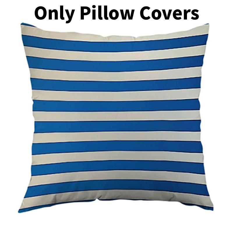 

Printed Short Plush Throw Pillowcase For Home Living Room With Support Pinstripe
