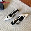 Fashion Fashion Shallow Women Low Heel Sandals Shoes Female Pointed Toe Footwear Butterfly-Knot Ladies Heeled Sandals Shoes Pumps