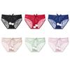 Low Waist Underwear for Women Bowknot Lace Underpants Breathable Lace Panties  Valentine's Day Gift
