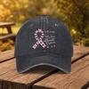 Casquette de Baseball Papillon Ruban Cancer du Sein Coton Lavé Réglable Casquette Sport Extérieur