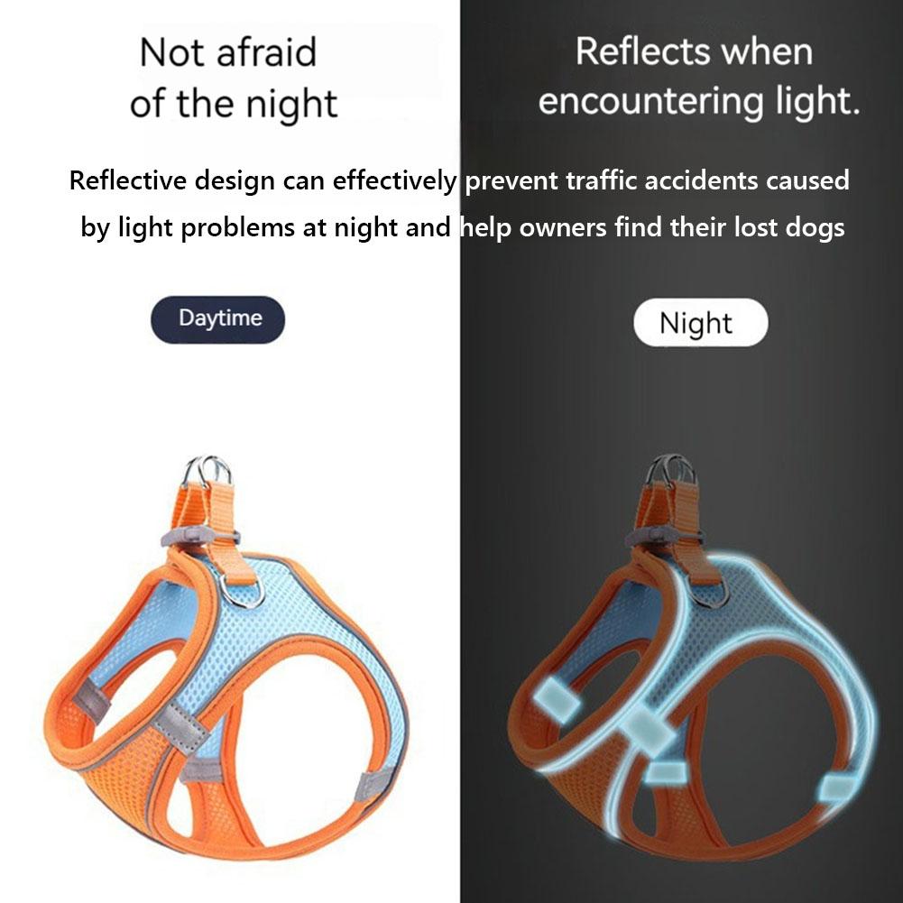 Pet Harness with Reflective Strip Cat Dog Harnesses And Leashes Set Adjustable Pet Harness Vest Pet Supplies for Outdoor Walking