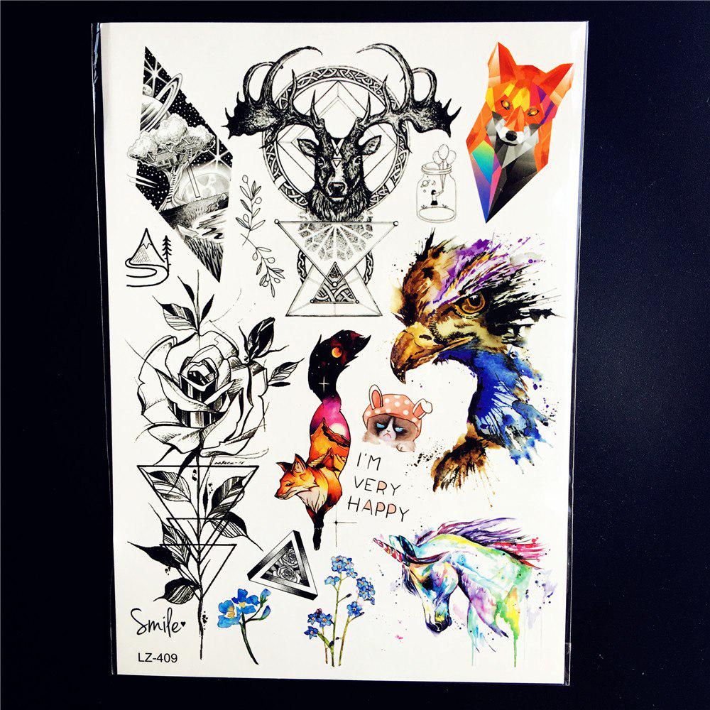 1PC Design Sexy Mask Temporary Tattoo Sticker Men Black Body Art Arm Waterproof