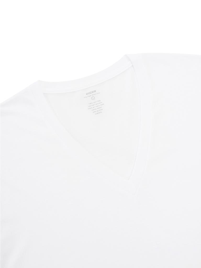 GOZER Under V-Neck Half T-Shirt_White