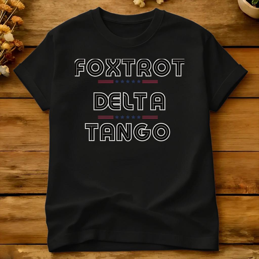Vintage T Shirt Summer Foxtrot Delta Tango Trendy Cool T Shirts Pure Cotton Tee Shirt For Unisexs Y2k Classic Short Sleeve Tees