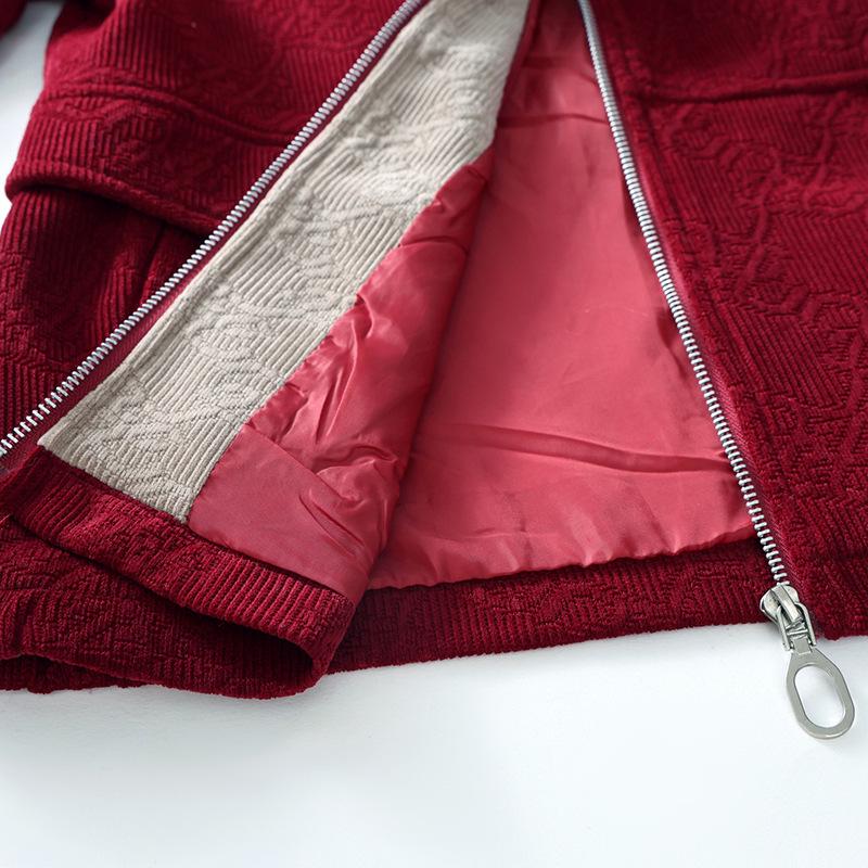 Autumn Corduroy Cardigan Jacket for Middle-Aged & Elderly Women