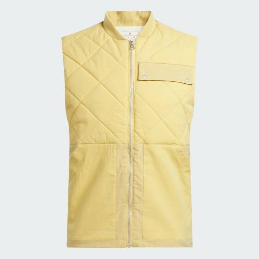 

Adidas Golf Men S Go To стеганый жилет Dwr на молнии желтый It2360 M