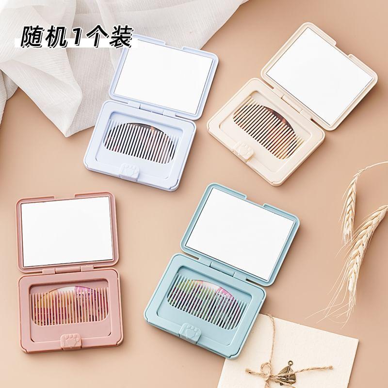 Yunikon - Animal Portable Mirror with Hair Comb