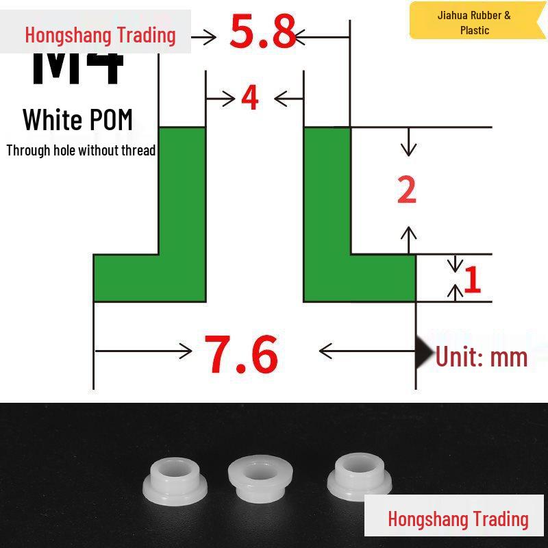 Step T-Shaped Nylon Insulating Bushing Washer, M3-M35 Thread Protection Spacer