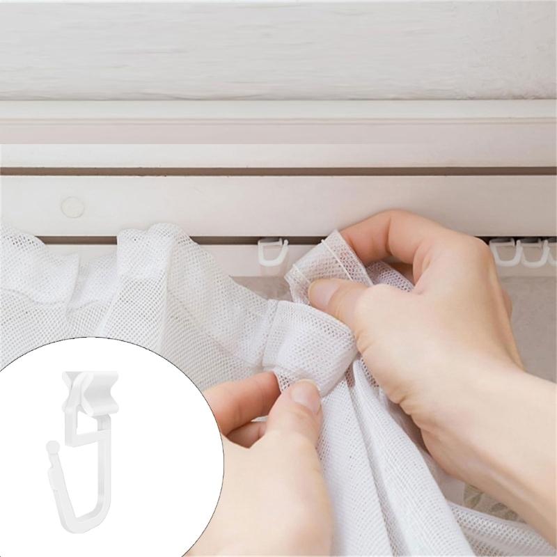 50PCS X Shape Curtain Gliders Curtain Hooks Lockable For Effortlessly Operating On Various Curtain Track