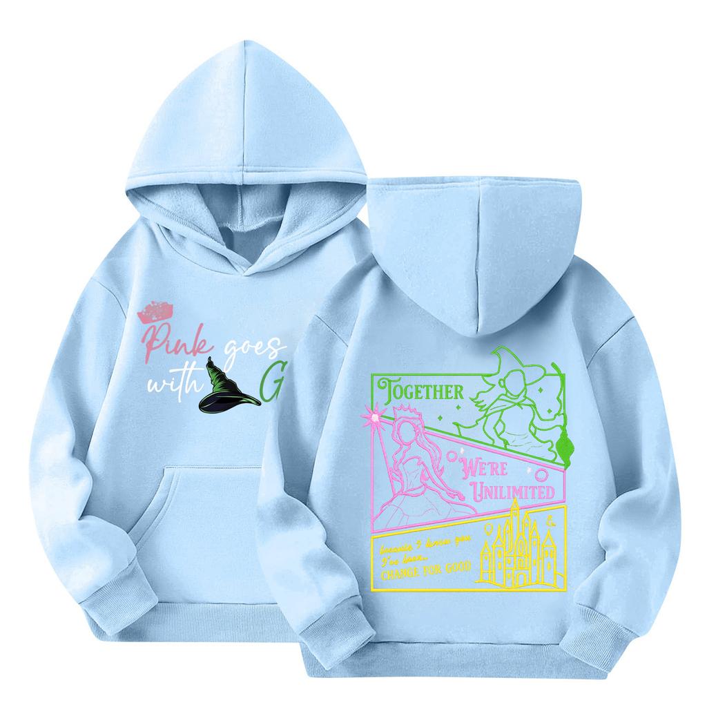 Kinder Kapuzenpullover Trendiges Langarm Hexen-Sweatshirt