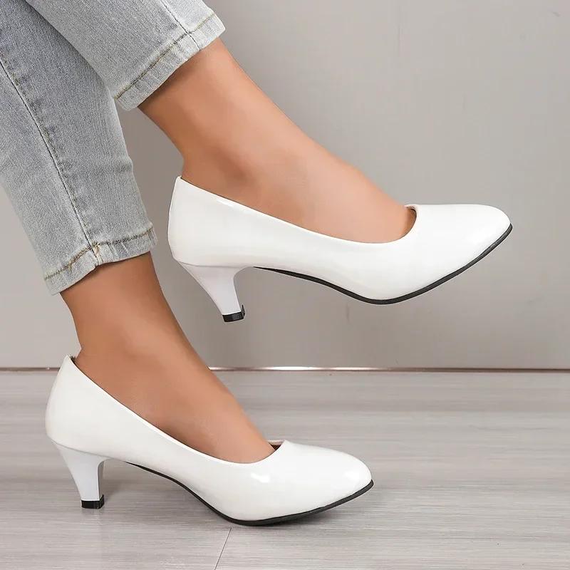 Women Pumps Nude Shallow Mouth Women Shoes New Fashion Office Work Wedding Party Shoes Ladies Low Heel Shoes Summer Heels