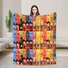 Summer Dragon Ball Super All Characters Fleece Blanket, 3D Printed Soft Warm Flannel Throw Blanket For Bed Sofa Bedroom