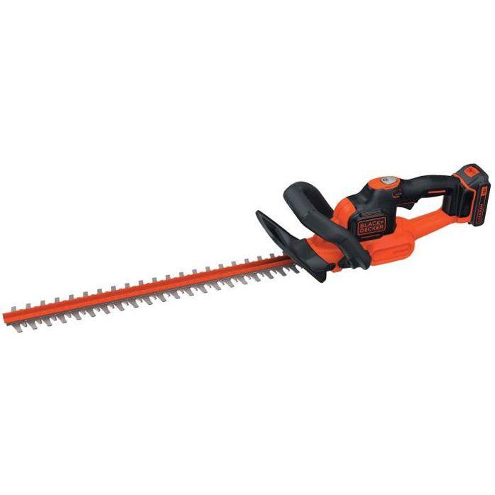 Cordless Electric Hedge Trimmer + 2Ah Battery + Charger - BLACK&DECKER - GTC18452PC-QW - 18V - 45cm Blade