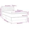 Vidaxl Continental Bed With Mattress, Black, Fabric, 100X200 Cm