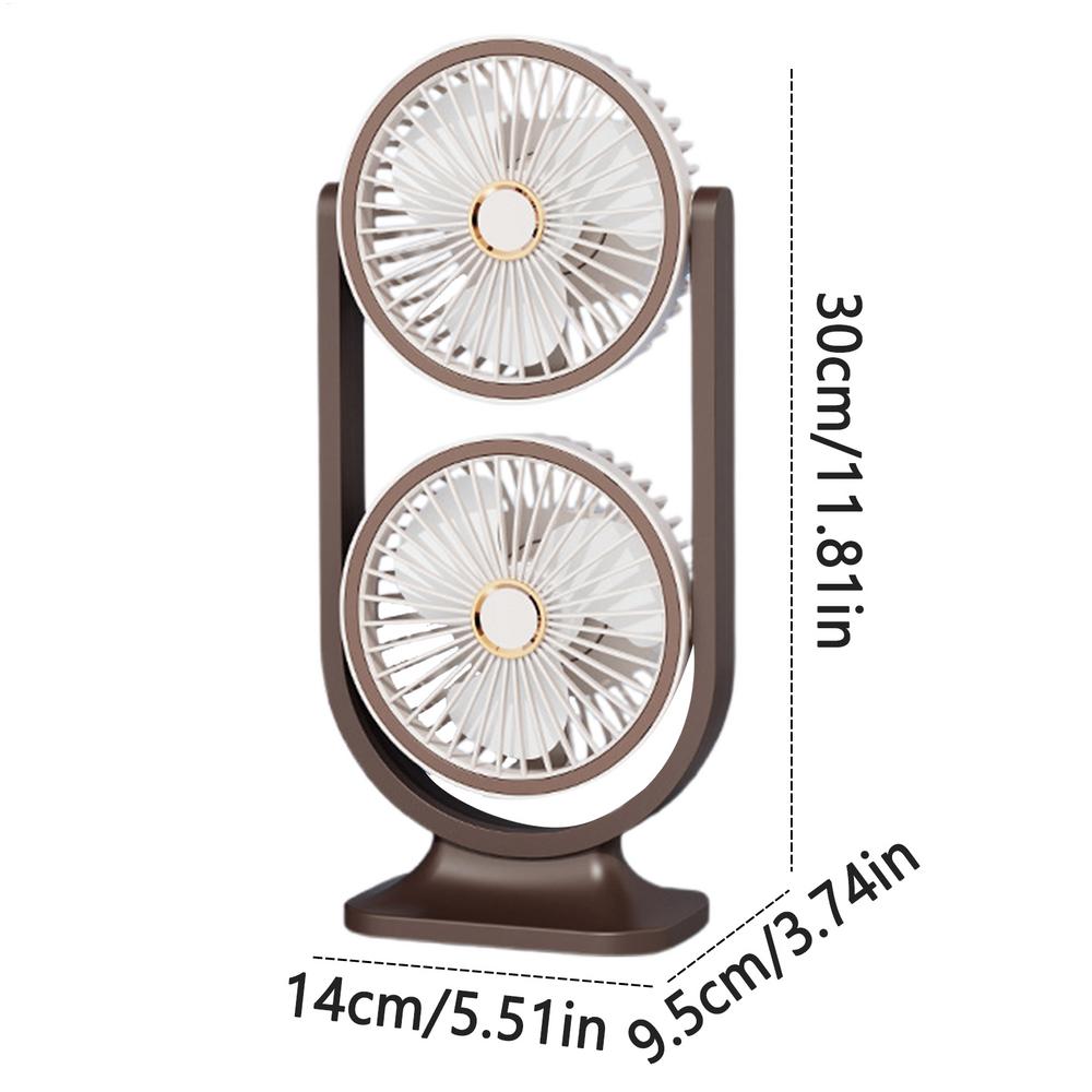 

Портативный вентилятор Кондиционер Бытовой Маленький Высокоскоростной Вентилятор Двухголовочный Настольный вентилятор Вентилятор для регулировки воздуха Офисный Домашний вентилятор Новый коричневый