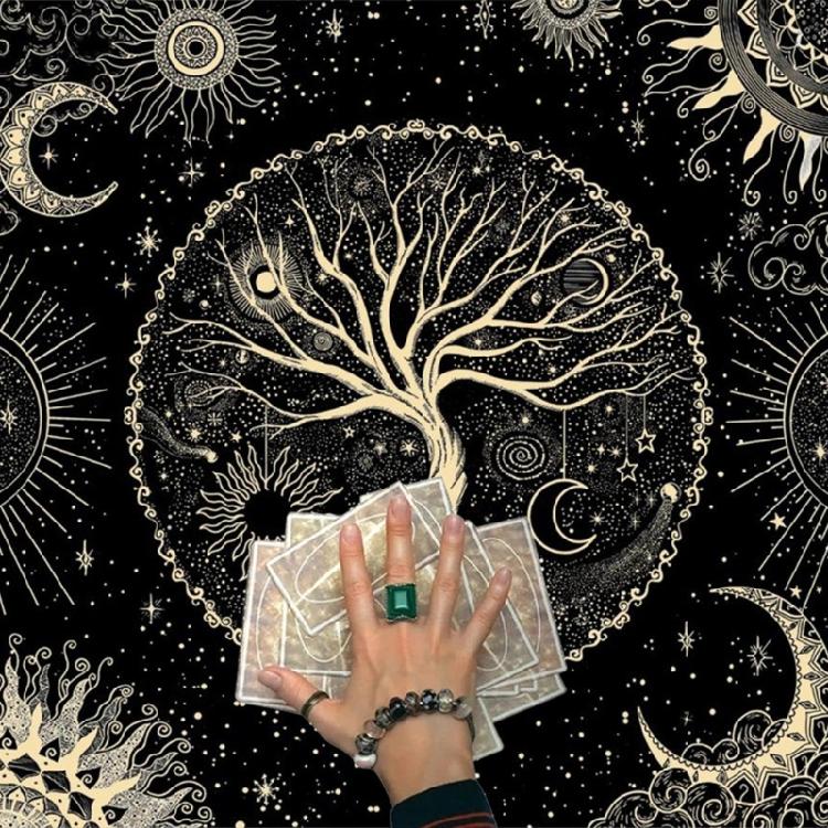Geometrischer Divinations-Tischdecke Brettspiel Orakel Kartenunterlage Runen-Stützmatte