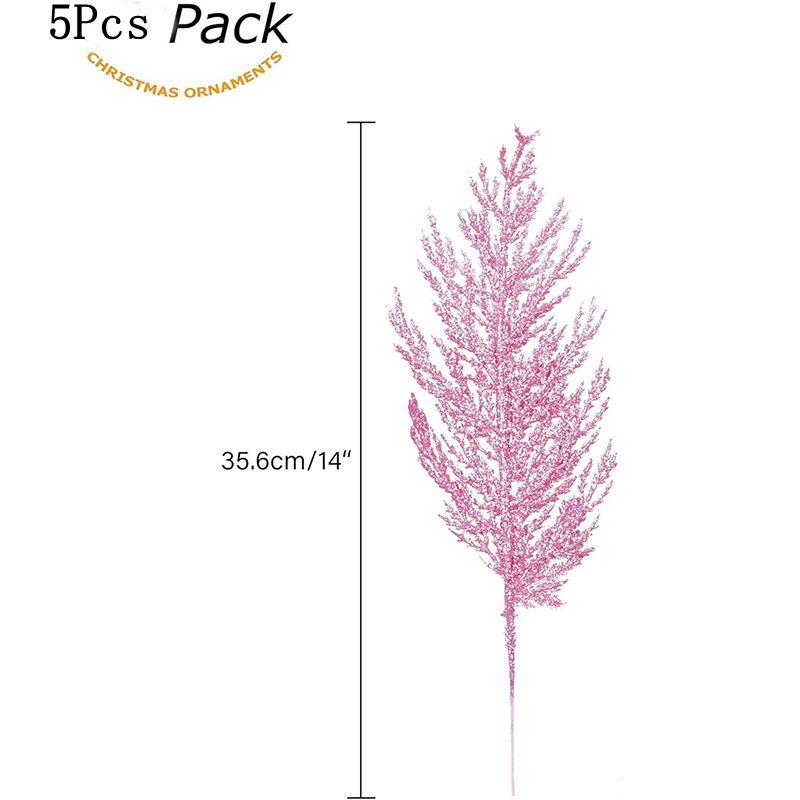 3/5 szt. Dekoracja Świąteczna Sztuczne Gałązki Sosny Symulowany Kwiat Ozdoby Choinkowe Girlanda DIY Dekoracja Imprezowa Domowa