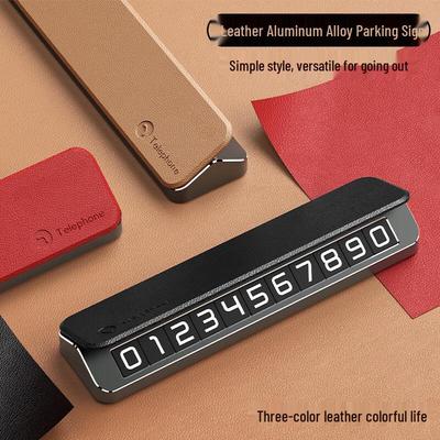 DGALUN Premium Leather Car Parking Number Plate