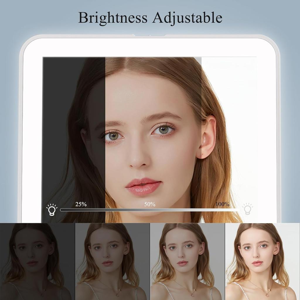 Rechargeable Travel Makeup Mirror , Portable Lighted Beauty Mirror
