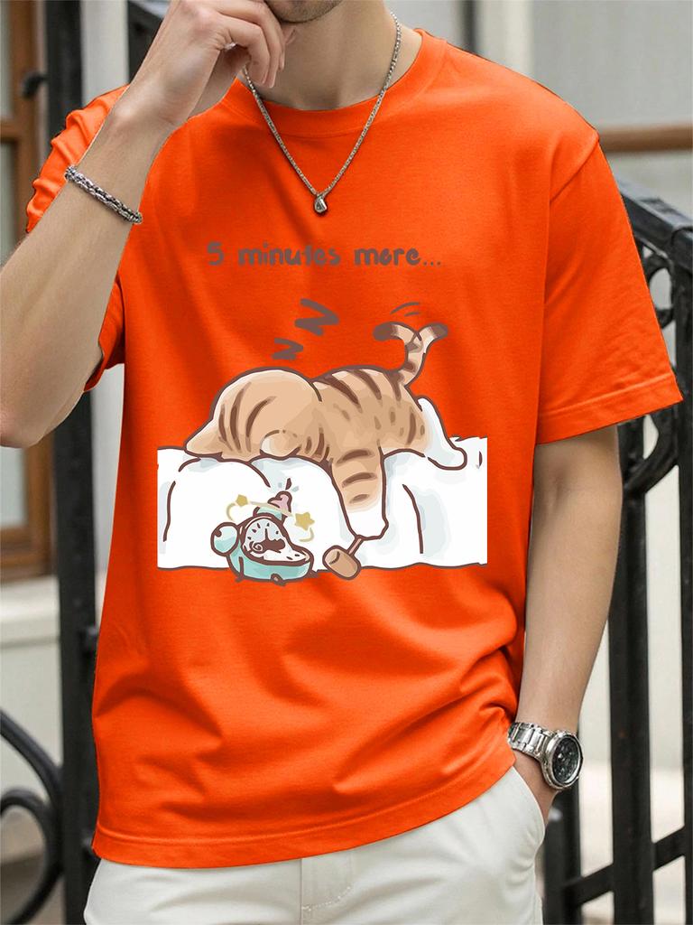 The Cat That Always Wants To Sleep Prints TShirt Women Cotton Summer Tops Soft Loose ONeck Short Sleeve Tees Casual Clothes