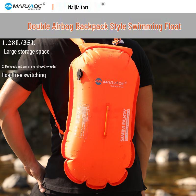 MARJAQE 28L Boetta da Nuoto con Doppio Airbag Borsa Impermeabile Asciutta