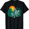 Camiseta Pôr do Sol Raptor Azul Jurassic World