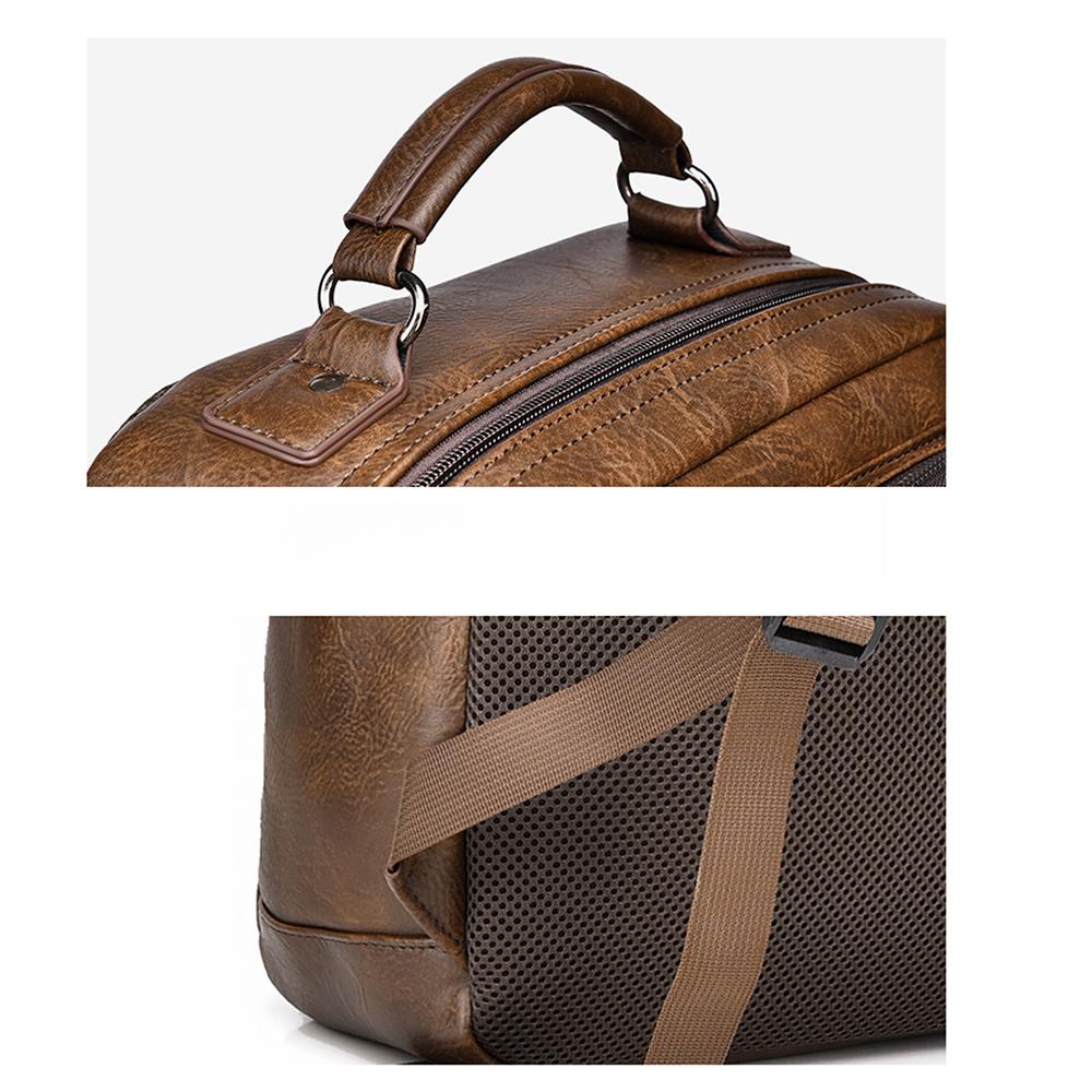 Men's Backpack Retro Business Backpack Computer Plug-in Large-capacity Backpack