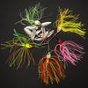 Anti-Snagging Rotating Spinnerbait JIG Whisker Man Long-Cast Lure with Bionic Lead Head and Artificial Fish Bait