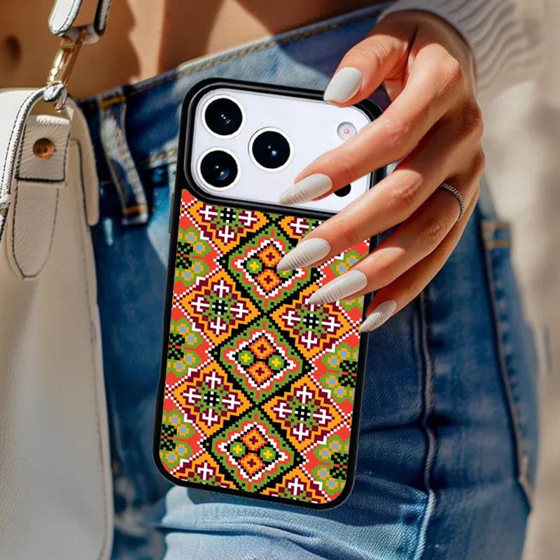 U=krainian Pattern Phone Case For iPhone 17 Air 14 15 13 12 Max Cover For Apple 16e 11 Pro Max Plus Coque