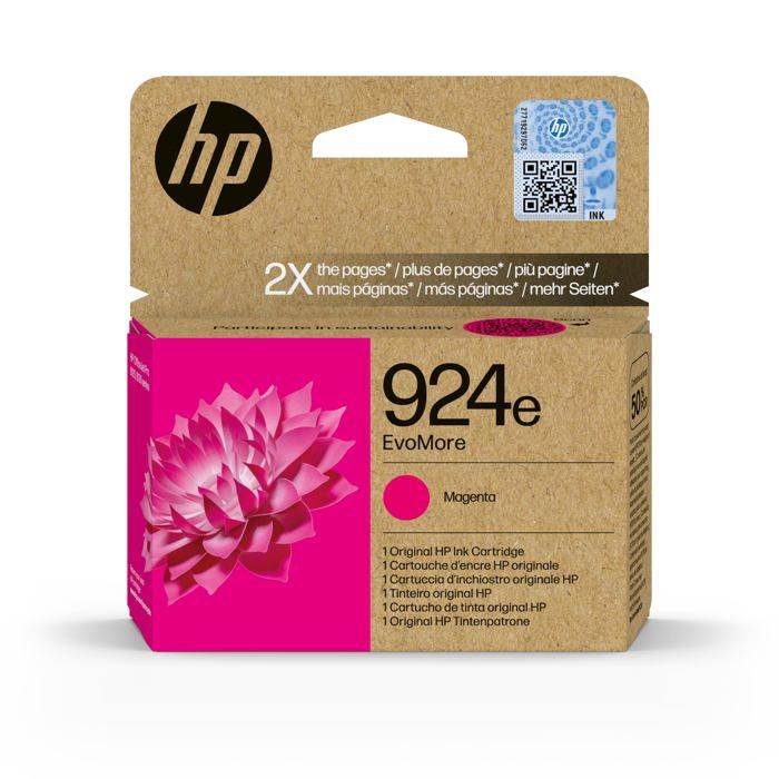Cartouche d'encre - HP - 924e EvoMore - Magenta - Compatible OfficeJet Pro 8120e, 8130e