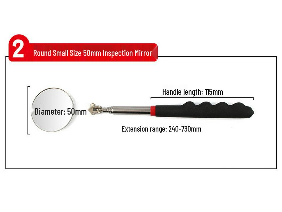 Universal Telescopic Undercarriage Inspection Mirror with Light for Car Repair