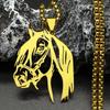 Collana con Ciondolo Testa di Cavallo per Donna/Uomo Acciaio Inossidabile Accessori Animali Collane a Catena Gioielli Regalo colar masculino N2026