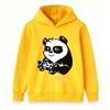 Kids Unisex Casual Hoodie, Cute Gaming Panda Cyber Print Soft Pullover Sweatshirt for Boys Girls Daily Wear