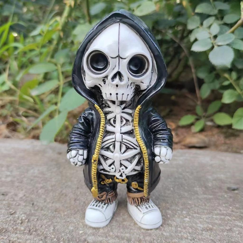 Skeleton Doll Resin Jewelry Character Statue Home Creative Cool Room Decor Panel Trendy Street Decoration Personalised Retro