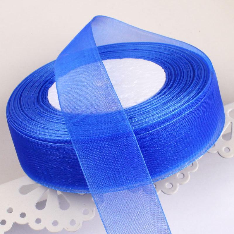 2,5 cm breites, transparentes Satinband aus Schneegarn für Bastelarbeiten und Haarschmuck