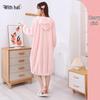 Women's Thickened Winter Hooded Bathrobe - Absorbent Coral Fleece Bath Towel with Long Sleeves and Bath Skirt