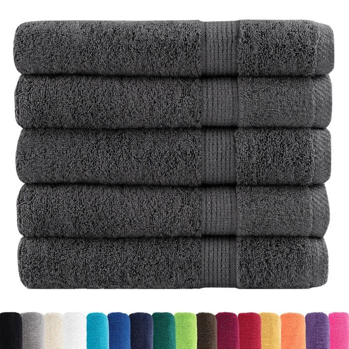 VidaXL Serviettes de Sauna de Qualité Supérieure 25 pcs, Paréos de Sauna, Draps de Bain, Serviettes de Douche Salle de Bain 137171
